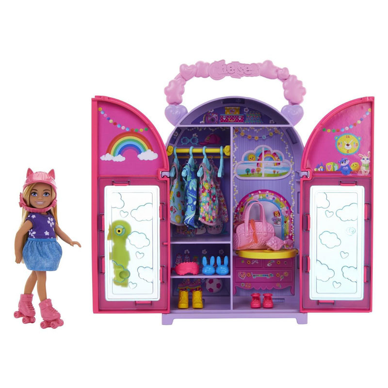 Barbie Chelsea Doll & Closet Toy Playset With Clothes & Accessories