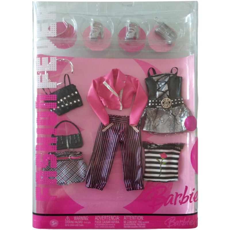 Barbie Fashion Fever Pink Top and Skirt Shoes - J1406 BarbiePedia