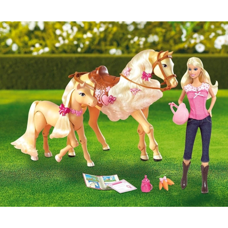 Barbie® Tawny™ & Baby Doll Horse Gift Set - N1692 BarbiePedia