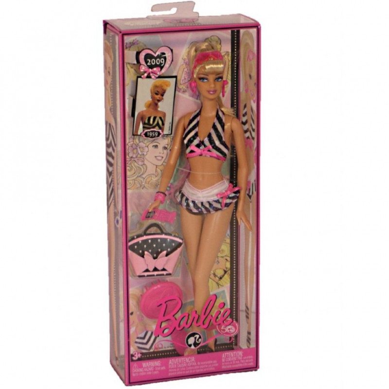 Barbie Doll Then and Now 1959 - 50th Anniversary - P6508 BarbiePedia