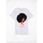 Heather Gray Barbie Afro Graphic Tee