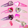 LUV HER Barbie - Barbie Hair Clips for Girls - 8 Pack