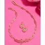 Barbie™ x Kendra Scott Gold Link and Chain Necklace in Pink Crystal