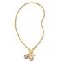 Barbie™ x Kendra Scott Gold Pearl Charm Convertible necklace in pink iridescent glitter glass