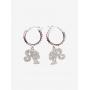 Barbie Bling Silhouette Rhinestone Mini Hoop Earrings