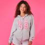 Embroidered Barbie Zip-Up Hoodie