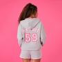 Embroidered Barbie Zip-Up Hoodie