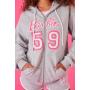 Embroidered Barbie Zip-Up Hoodie