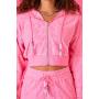 Barbie Cropped Zip-Up Hoodie