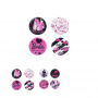 Set of Synthetic Decorative Barbie Pins 3x3 Cm 4 Pieces