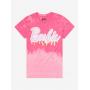 Barbie Logo Pink Dip-Dye Boyfriend Fit Girls T-Shirt