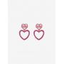 Barbie Bling Glitter Heart Earrings