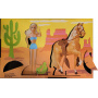 Western Barbie Colorforms Dress-Up Set