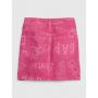 Kids' Gap × Barbie™ Logo Washwell High-Waisted Denim Skirt