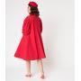 Preorder- Barbie x Unique Vintage 1960s Style Red Flare Swing Coat