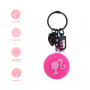 Barbie Keychain Fuchsia Synthetic Macaron Design 12.5 Cm