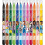 Maped - Barbie felt pens - Coloring felt pens - Felt pens for children - Decorated felt pens - Medium tip - Washable ink - 12 coloring felt pens