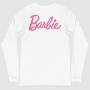 Barbie Classic Logo Unisex White Long Sleeve Shirt