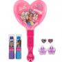 Barbie - Townley Girl 2 Pack Lip Balm Set with Light-Up Mirror, Hair Clips and Rings