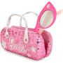 Barbie Girl's Cat Eye Sunglasses and Handled Hard Case Set, Pink Sparkle
