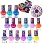 Barbie - Townley Girl Non-Toxic Peel-Off Quick Dry Nail Polish Activity Makeup Set for Girls