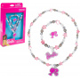 Luv Her Girls Jewelry Set - Dress up 3 Piece Toy Jewelry Box Set with Bead Necklace, Bracelet and Ring