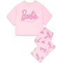Barbie Women's Pajama Set in Pink | Women's Short Sleeve Graphic T-Shirt and Long Leg Printed Pants in Pajamas