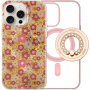 Sonix x Barbie Case + Magnetic Ring (Gold/Clear) for MagSafe iPhone 15 Pro Max | Retro Flower