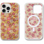 Sonix x Barbie Case + Magnetic Ring (Gold/Clear) for MagSafe iPhone 15 Pro Max | Retro Flower