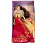 Barbie Glamorous Gala Barbie Doll in Red & Gold Dress (Hispanic)