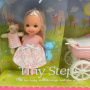 Barbie Kelly Tiny Steps Doll & Pull Carriage & She Walks