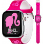 Barbie Touchscreen Smartwatch for Girls with Pink Glitter Silicone Strap and Customizable Watch Faces, Digital Camera, and Activity Tracker