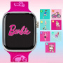 Barbie Touchscreen Smartwatch for Girls with Pink Glitter Silicone Strap and Customizable Watch Faces, Digital Camera, and Activity Tracker