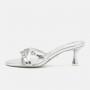 Barbie X Aldo Silver Mules, Stiletto Heel