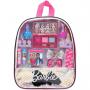 Barbie - Townley Girl Silver Backpack Cosmetic Makeup Set with Mirror includes Lip Gloss, Nail Polish & Hair Bow and more! for Kids Toddler Girls