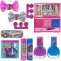 Barbie - Townley Girl Silver Backpack Cosmetic Makeup Set with Mirror includes Lip Gloss, Nail Polish & Hair Bow and more! for Kids Toddler Girls