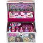 Barbie - Townley Girl Train Case Cosmetic Makeup Set Includes Lip Gloss, Eye Shimmer, Brushes, Nail Polish, Nail Accessories & more!