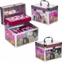 Barbie - Townley Girl Train Case Cosmetic Makeup Set Includes Lip Gloss, Eye Shimmer, Brushes, Nail Polish, Nail Accessories & more!