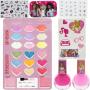 Barbie - Townley Girl Cosmetic Light-up Vanity Makeup Set Includes Lip Gloss, Eye Shadow, Brushes, Nail Polish, Nail Accessories & More! 