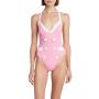 Balmain x Barbie 6-Button Halter One-Piece Swimsuit