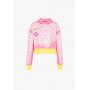 Balmain x Barbie Pink eco-designed cotton cropped sweatshirt pink Balmain logo print