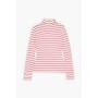 Balmain x Barbie Striped cotton-blend jersey turtleneck top