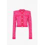 Balmain x Barbie Knit cardigan with light pink Balmain monogram