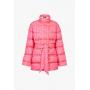 Balmain x Barbie Nylon quilted coat with light pink monogram