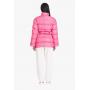 Balmain x Barbie Nylon quilted coat with light pink monogram