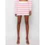 Balmain x Barbie Short Striped Knitted Skirt Pink