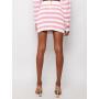 Balmain x Barbie Short Striped Knitted Skirt Pink