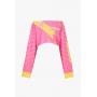 Balmain x Barbie Pink eco-designed cotton off-the-shoulder crop top