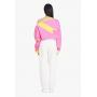 Balmain x Barbie Pink eco-designed cotton off-the-shoulder crop top