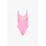 Balmain x Barbie Light pink racerback one-piece with white Balmain Paris logo